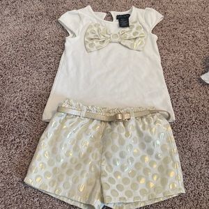 Polka dot short set size 2T Cynthia Rowley